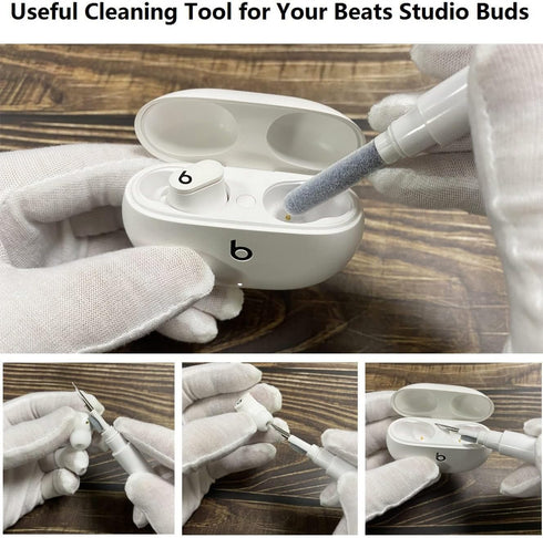 Olytop Soft Silicone Case for Beats Studio Buds/Buds + with Cleaner Kit 2021/2023, Protective Skin with Keychain, Rose