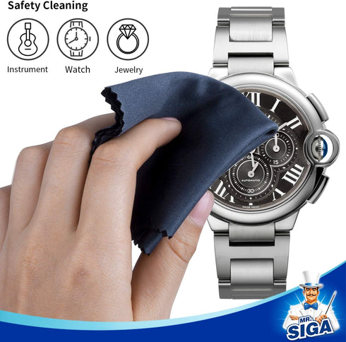 6 Pack, 6 7 inches (15 18 cm) MR.SIGA Premium Microfiber Cleaning Cloths for Lens, Eyeglasses, Screens, Tablets