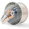 Elecan Pro Series 12/2 Speaker Wire Cable Spool - 100 Ft 12 Gauge AWG with Transparent Zipper PVC Jacket