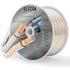 Elecan Pro Series 12/2 Speaker Wire Cable Spool - 100 Ft 12 Gauge AWG with Transparent Zipper PVC Jacket