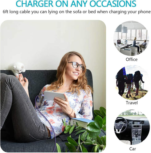 Type C Fast Charging Cable for iPhone 15 Pro Max/15 Pro/15 Plus, 3A Compatible with Samsung Galaxy A54 5G, S23, Pixel 8