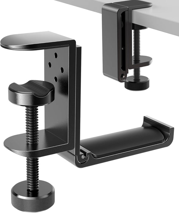 Foldable Headphone Stand Hanger Holder, Space-Saving Aluminum Soundbar Stand with Universal Fit for Gaming
