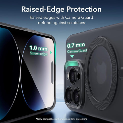 ESR iPhone 14 Pro Case, Frosted Black Military-Grade Protection, Compatible with MagSafe, Resists Scratches