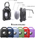 Waterproof Airtag Keychain Holder Case,Screw Full Cover Compatible with Apple Air Tag Tracker Key Ring Air Tags Protective Cover, TPU Case for Keys, Bags, Luggage and Pet Collar by Sichy