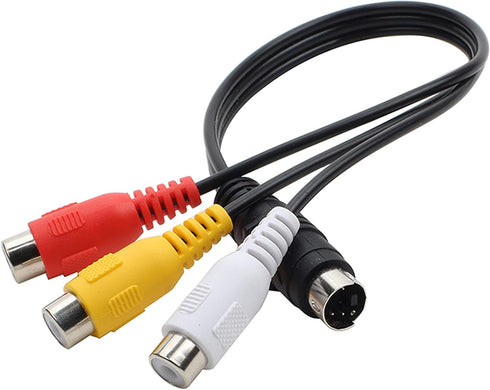 4 3 (27cm) Pin S-Video to RCA AV Female Cable for TV PC Computer Video AV Projector for Video TV Laptop Adapter Cable