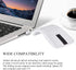 Wireless Folding Mouse, Touch Mouse USB for Microsoft, Photoelectricity + Touch Scroll, Arc Mouse for PC/Laptop