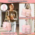 Teacher Tote Bag with 15.6 Inch Laptop Compartment, Soft Nylon Utility Bag with Multiple Pockets for Office Supplies