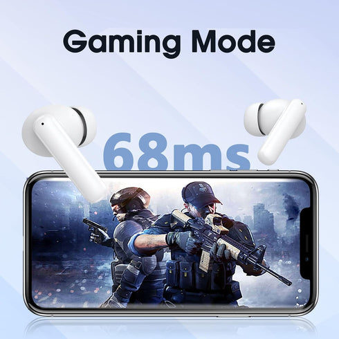 QCY T13 ANC Active Noise Cancelling Wireless Earbuds, Bluetooth 5.3 Headphones with 30H Playtime Charging Case, IPX5