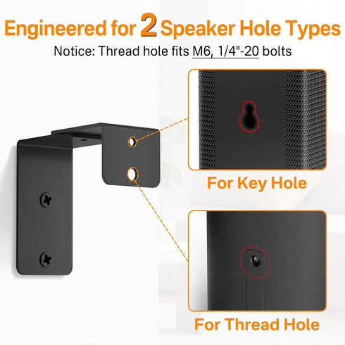 Universal Surround Speaker Stands, Adjustable Height 33" to 42", Pair for Samsung, Vizio, Sony, LG, Roku Small