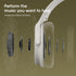 DOQAUS Bluetooth Headphones, Wireless Over Ear, 70H Playtime, 3EQ Modes, HiFi Stereo Sound, for Phone, PC