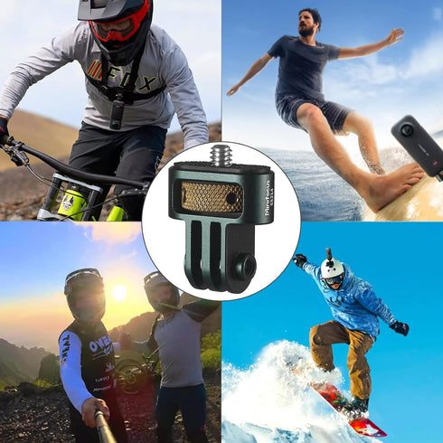 Gopro to 1/4" Adapter, Aluminum CNC Tripod Mount for Gopro Hero 12/11/10/9/8, Insta360 X4/X3, DJI Osmo