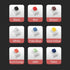 Kailh BOX Switch Tester Mechanical Keyboards Retooled Sampler 9-Key Switch Testing Tool, with Keycap Puller and 18 O Rings, Navy Jade White Red Black Brown Yellow Blue Orange Switches