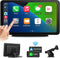 Portable Apple Carplay Screen for Car - Wireless Android Auto Stereo, 7 Inch IPS Touch Screen