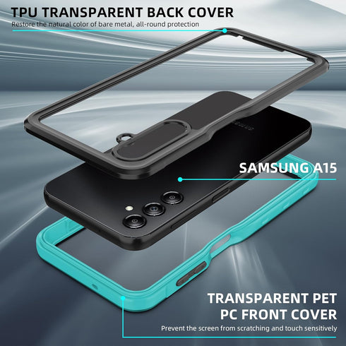 Waterproof Case for Samsung Galaxy A15 5G with Built-in Screen Protector, Rugged Full Body Dustproof Shockproof Case