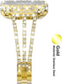 Surace Gold Apple Watch Bands 45mm for Women, Bling Diamond Rhinestone Link Bracelet with 2 in 1 Waterproof Case
