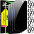 Milomdoi 4 Pack Privacy Screen Protector for iPhone 15 Pro Max, 9H Tempered Glass Camera Lens Protectors, Case Friendly.