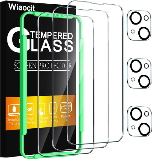 Wiaocit 3 Pack Tempered Glass Screen Protector for iPhone 14 with 3
