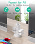Mifaso PD20W 12 4 1080J 6Ft Power Strip Tower, Charging Station Desk Accessories, Flat Plug, Outlets USB Ports, Surge