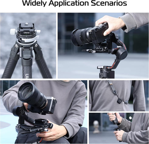 ULANZI UKA01 Quick Release Plate Kit, Arcac/F38 Interface Camera Mount with 1/4" to 3/8" Screw Thread Adapter