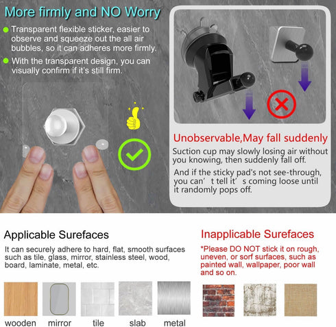 OCEANLOVE 360 17/16/15/14/13/12,All for MagSafe Wall Mount Magnetic Phone Holder, Self-Adhesive, Rotatable, Waterproof