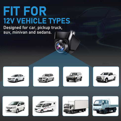 GLK 12-24 IP69K HD Backup Camera for Car Universal Front/Side/Rear Camera for V Car Truck Pickup SUV Rear View Reverse