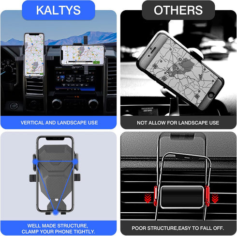 Karltys F150 Car Phone Holder Mount for Ford F-150 2021-2024, Dash Air Vent, Thick Case Friendly for 4-7 Inch Phones
