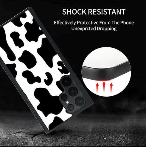 Cow Print Pattern Phone Case for Samsung Galaxy S23 Ultra, TPU Shock Absorption Protection Cover