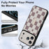 LEOMAKRON 17 for iPhone Pro Max Case with Finger Strap Kickstand,Compatible with MagSafe,Cute Checkered Checkerboard