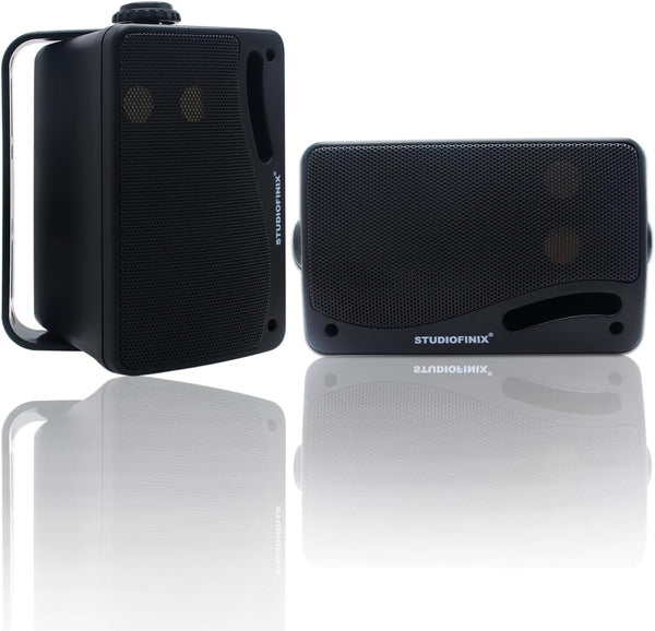 Passive Outdoor Speakers Wired Waterproof - 3.5 Inch 3 Way 200W Surface Marine & Wall Mount Speakers for Indoor Outdoor