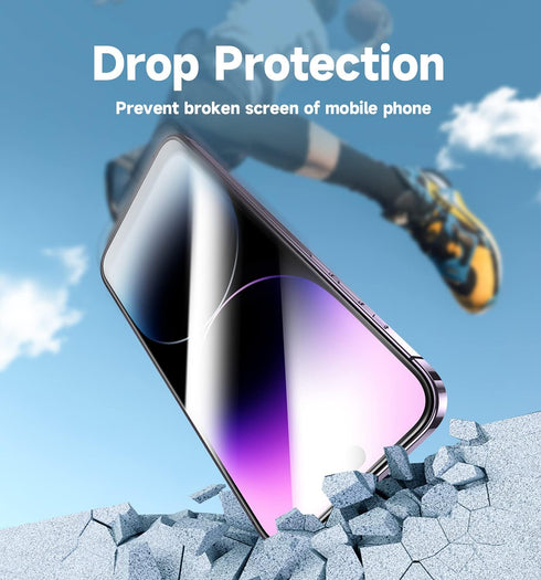 MAGIC JOHN iPhone 14 Pro Max 6.7" Tempered Glass Screen Protector 2 Pack, Bubble Free, Dynamic Island Compatible, HD