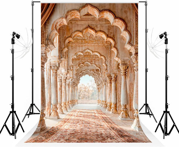 Kate 5×7ft Classic European Corridor Photo Backdrop with Flower Carpet for Maternity Photography