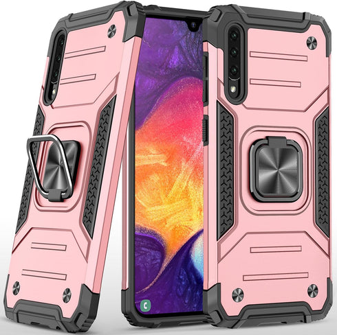 for Samsung Galaxy A50 Case A50S A30S - Military Grade Built-in Kickstand Holder Armor Heavy Duty Shockproof Cover for