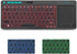 Rii K18 Plus Wireless Multimedia Keyboard, 3-LED Color Backlit with Multi-Touch Big Size Trackpad, Rechargeable for
