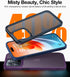 TORRAS iPhone 15 Pro Max Case, Black - Slim, Shockproof, 12FT Military Grade, Translucent Matte Anti-Scratch Cover, 6.7"