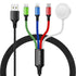 Upgraded Multi Charging Cable for Apple Watch, Magnetic Wireless iWatch Charger, Nylon Braided USB C/Lightning/Micro 4FT