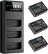 A Artman Artman LP-E10 Battery 3-Pack 1600mAh and 3-Slot LCD Charger for Canon LP