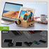 Pezin & Hulin Bamboo Charging Stand, Dock Organizer for Multi Devices with 5 Cables, No Power Charger Block