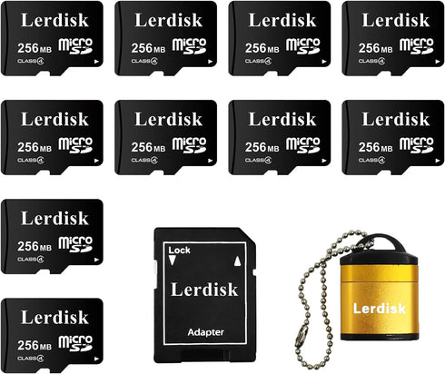 Lerdisk Factory Wholesale Micro SD Card 256MB (0.25GB) Pack of 10 in Bulk