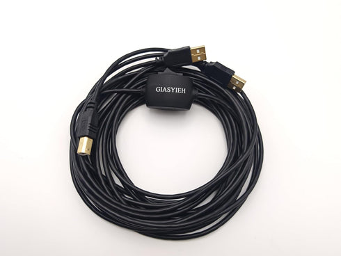 GIASYIEH 2 1 (4.5M/14.7FT) in Printer Cable Splitter, USB B to Dual USB A Cord for Two Computers Sharing One