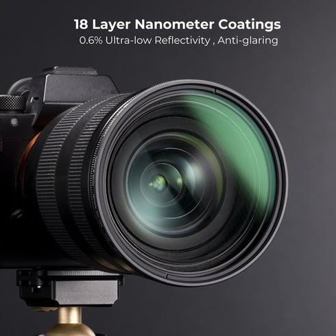 K&F Concept 72mm Variable Star Filter, Cross Screen Starburst Filter 4, 8 Points with Cleaning Cloth