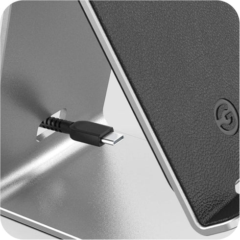 Encased PowerStand Wireless Charging Stand - Dimmable LED Backlights, Desktop Charger for iPhone, Android, Galaxy