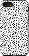 iPhone SE (2020) / 7 / 8 Case, Popular Dalmatian Pattern, White with Brush Stroke Black Spots