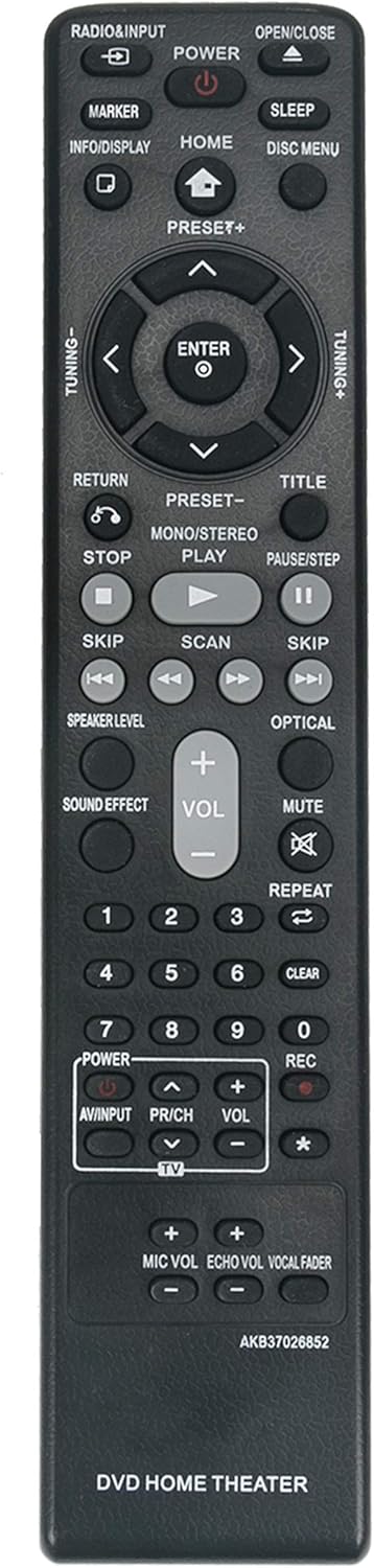 AKB37026852 AKB37026858 AKB73636101 Replacement Remote for LG DVD Home Theater System DH4130S S43S3-S S43S3-W DH4430P