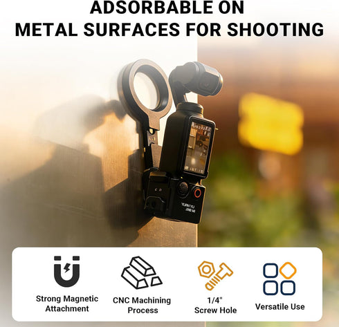 YUAN YU JING MI 3 360 2/3 YUANYU Metal Magnetic Mount Cage Non-Slip Silicone Suction Base Mount for Pocket