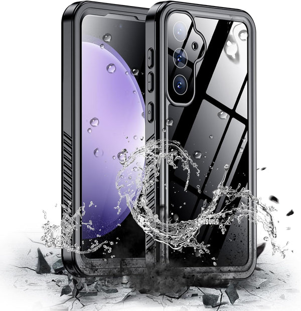 Hualele Galaxy S23 FE 5G Case, Rugged Full Body Heavy Duty Protective IP68 Waterproof Underwater Case with Built-in