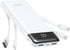 Portable Charger with Built-in Cables, Slim 10000mAh Travel Battery Pack, 6 Outputs 3 Inputs 3A Fast Charging