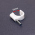 Mini Skater 16mm Nylon Steel Nail Circle Ethernet Cable Clips Cord Holder Wire Management, Pack of 50 (White)