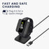 kwmobile Docking Station - Charging Charger Cable with Stand for Samsung Galaxy Fit 3 / Huawei Watch Fit 3 - Black