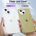 for iPhone 13 Mini Clear Case Square Edge, Transparent TPU Silicone Rubber Phone Case for Women Girl, Soft Airbag Bumper