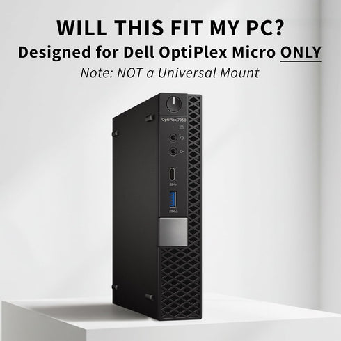 VIVO Mount-DLMM2 Behind Monitor Mini PC VESA Mount Designed for Dell OptiPlex Micro CPU, Monitor Arm Computer Holder